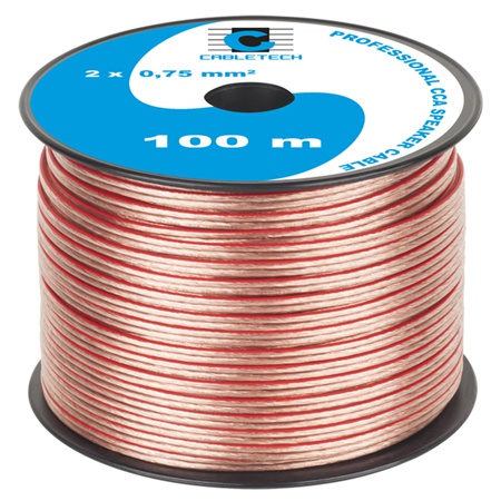 CABLU DIFUZOR CCA 2X0.75MM TRANSPARENT 100M