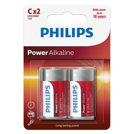 BATERIE POWER ALKALINE LR14 C BLISTER 2 BUC P