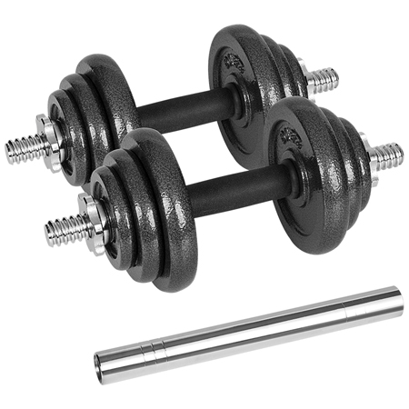 GANTERE REGLABILE CU VALIZA TOTAL 20KG REBEL ACTIVE