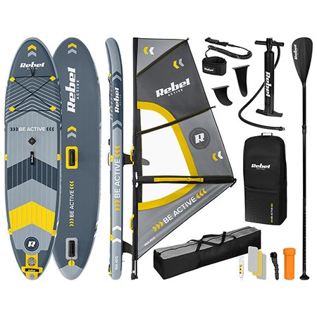 SET PLACA GONFLABILA WINDSURFING SUP 305X76X15 CM