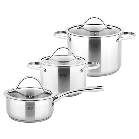 SET 3 OALE INOX 18/10 TEESA COOK EXPERT MASTE