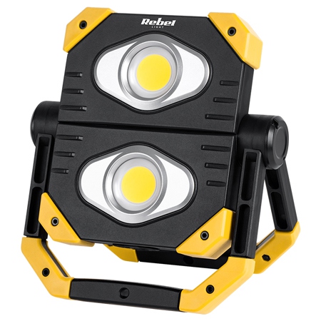 REFLECTOR LED 2X 9.5W COB ACU 3.7V 5AH REBEL